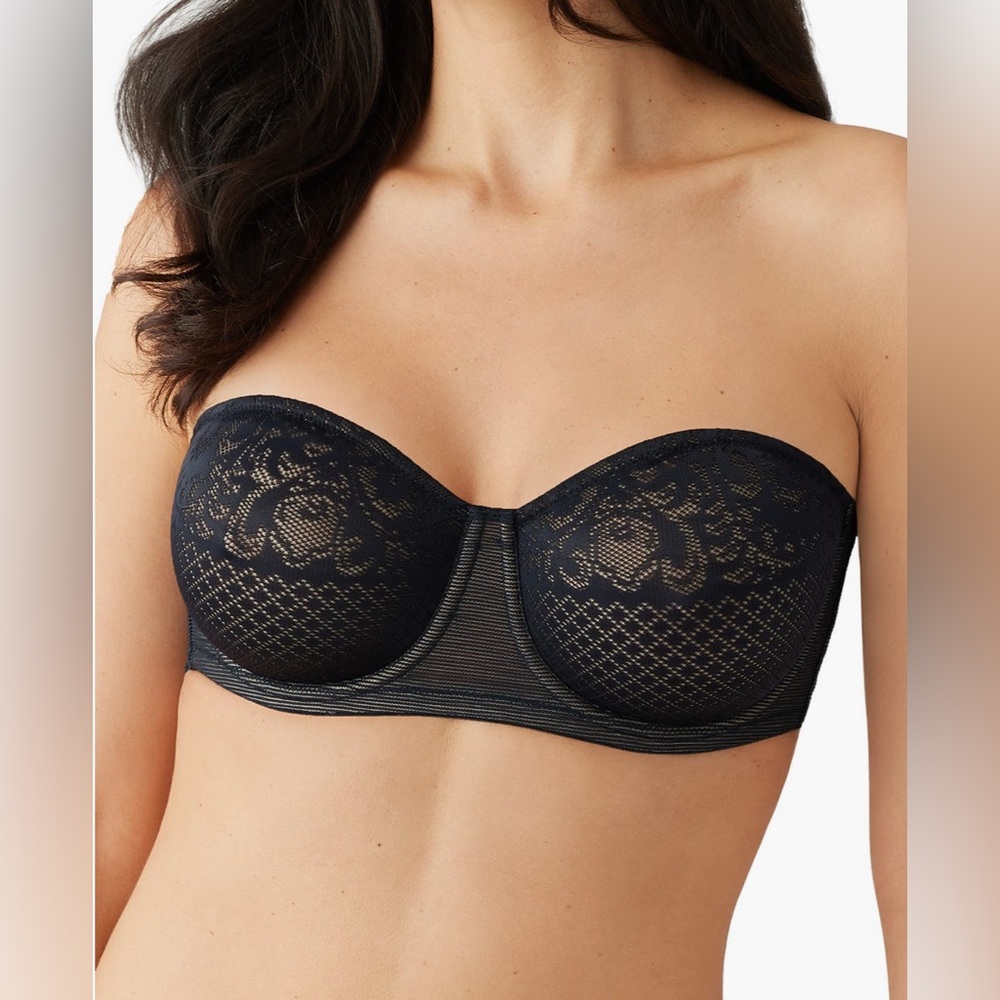 Wacoal Midnight Blue Strapless Lace Bra